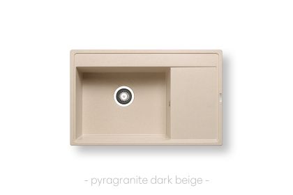 Мивка Pyramis CAMEA (79x50) 1B 1D, цвят: Тъмно бежово