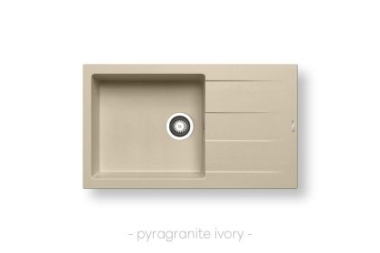 Мивка Pyramis ATHLOS PLUS (86x50) 1B 1D, цвят: Айвъри мока
