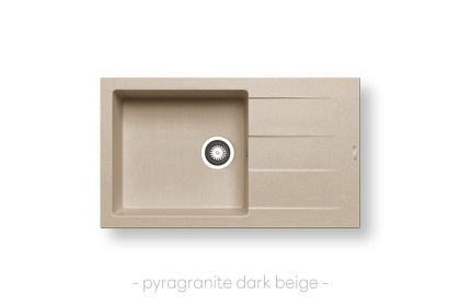 Мивка Pyramis ATHLOS PLUS (86x50) 1B 1D, цвят: Тъмно бежово