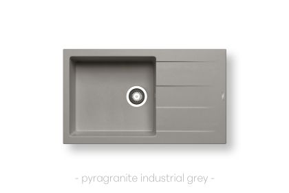 Мивка Pyramis ATHLOS PLUS (86x50) 1B 1D, цвят: Индустриално сиво