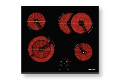 Стъклокерамичен плот PYRAMIS, PHC61611BFB, 4 зони