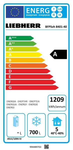 Фризер по стандарта за хлебопекарни с динамично охлаждане, BFPSvh 8401 Perfection