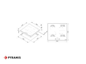 Индукционен котлон PYRAMIS, PHI62432FMB, 4 зони