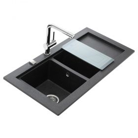 Мивка Тека Aura 60 B-TG черен металик