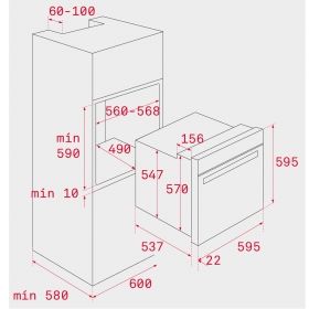 Фурна Тека WISH HLB 840 бяла Е.664.БЯ