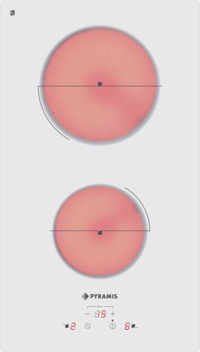 Стъклокерамичен плот PYRAMIS, PHC31230FMW, 2 зони