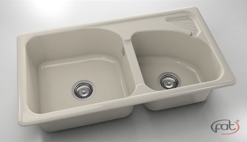 Кухненска мивка от полимермрамор FAT, 204
