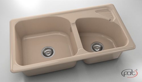 Кухненска мивка от полимермрамор FAT, 204