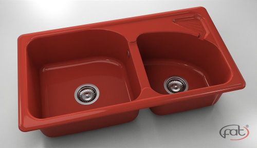 Кухненска мивка от полимермрамор FAT, 204