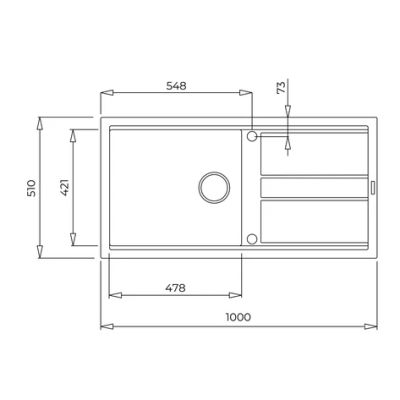 Кухненска мивка TEKA, Nova 60 L-TG